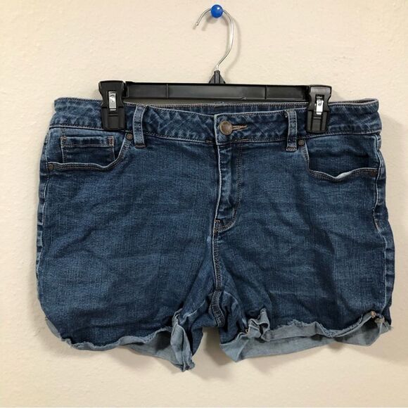A New Approach Womens Blue Denim Short mini jean shorts size 12 - Picture 1 of 5